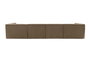 Atelier Del Sofa Sora Sofá Esquinero con Pouf - Marrón